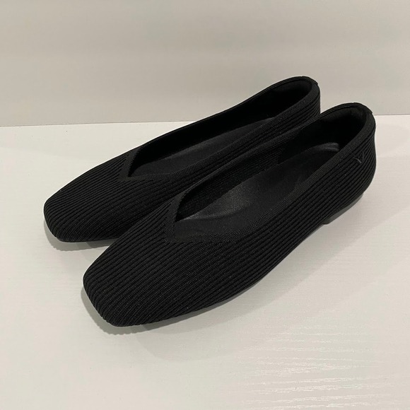 Vivaia Margot 2.0 Black Knit Flat Shoes Women's Size 39.5 Comfort Slip On US 8.5 - Picture 6 of 11